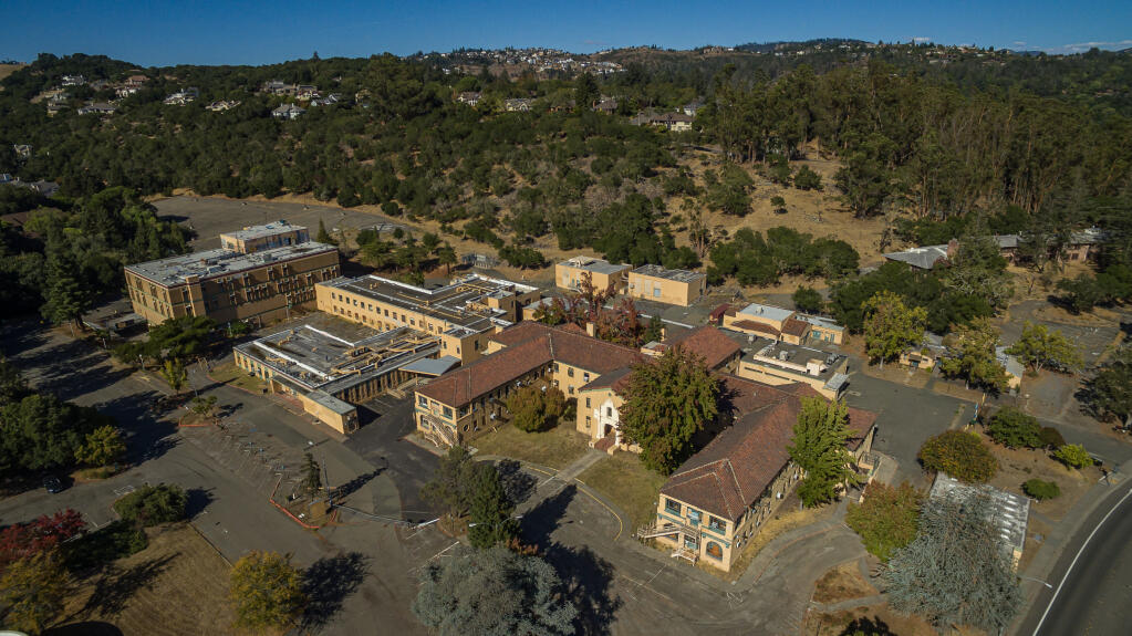 The owner of the former Sonoma County hospital campus on Chanate Road is gearing up to submit redevelopment plans that would transform the property into hundreds of new homes with pockets of green space and other amenities for future residents. Former county hospital site in Santa Rosa, Wednesday, Sept. 27, 2023. (Chad Surmick / The Press Democrat)