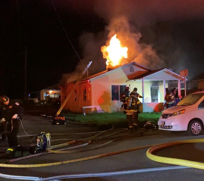 Santa Rosa Fire Department crews were dispatched about 9:35 p.m. Saturday, Feb. 10, 2024, to multiple reports of a house fire in the 800 block of Aston Avenue with multiple people trapped inside. (Santa Rosa Fire Department)