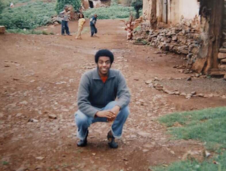 Cirak Mateos Tesfazgi, who was stabbed to death in downtown Santa Rosa on Monday, June 27, 2016, seen in a 2008 photo during a trip to Eritrea.(Photo courtesy of the Tesfazgi family)