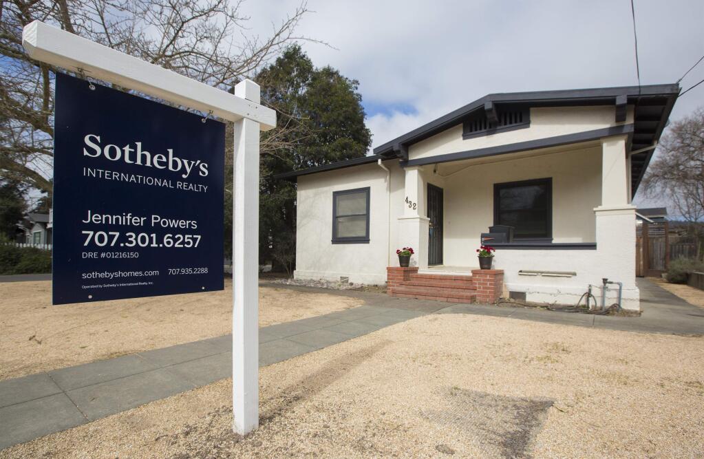A home for sale on East Napa Street in Sonoma on Thursday, Feb. 13, 2020. (Photo by Robbi Pengelly/Index-Tribune)