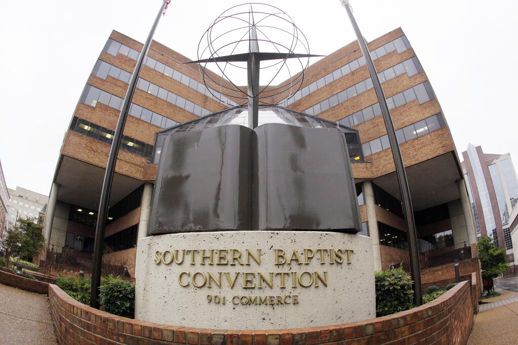 FILE - The headquarters of the Southern Baptist Convention is seen, Dec. 7, 2011, in Nashville, Tenn. A Southern Baptist Convention leader said Wednesday, March 5, 2024 the U.S. Department of Justice has ended its investigation of the denomination's handling of sexual abuse in its churches and doesn't anticipate further action. The statement by Jonathan Howe, interim president of the denomination's Executive Committee, said the department informed the convention's legal counsel that there is “no further action to be taken" in the probe, which began a year and a half ago. (AP Photo/Mark Humphrey, File)