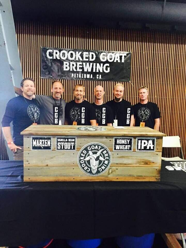 Owners of Crooked Goat Brewing from left: Rich Allen, Paul Vyenielo, Scott Timann, Will Erickson, Andrew Cook, and Andy Erickson. (Crooked Goat Brewing)