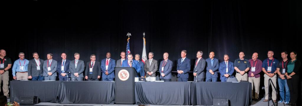 The board of CalChiefs, which is now led by Sonoma County Fire Chief Mark Heine. Photo courtesy Karen Hancock.
