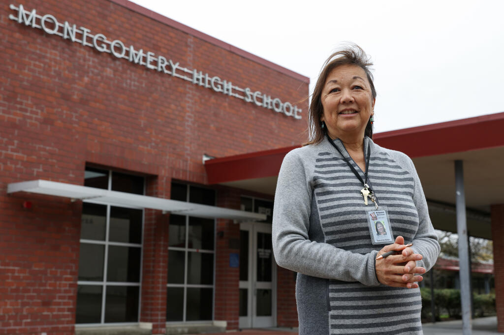 Laurie Fong has returned as principal at Montgomery High School. Photo taken in Santa Rosa on Tuesday, March 14, 2023. (Christopher Chung / The Press Democrat)