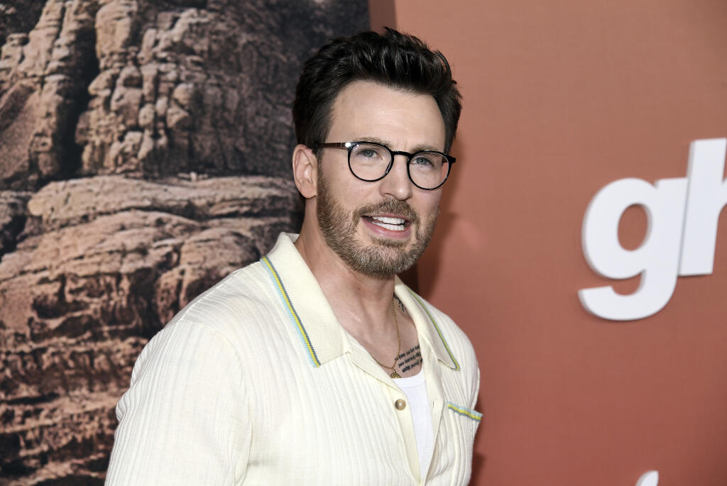 Actor Chris Evans attends the premiere of Apple Original Films' "Ghosted" at AMC Lincoln Square on Tuesday, April 18, 2023, in New York. (Photo by Evan Agostini/Invision/AP)