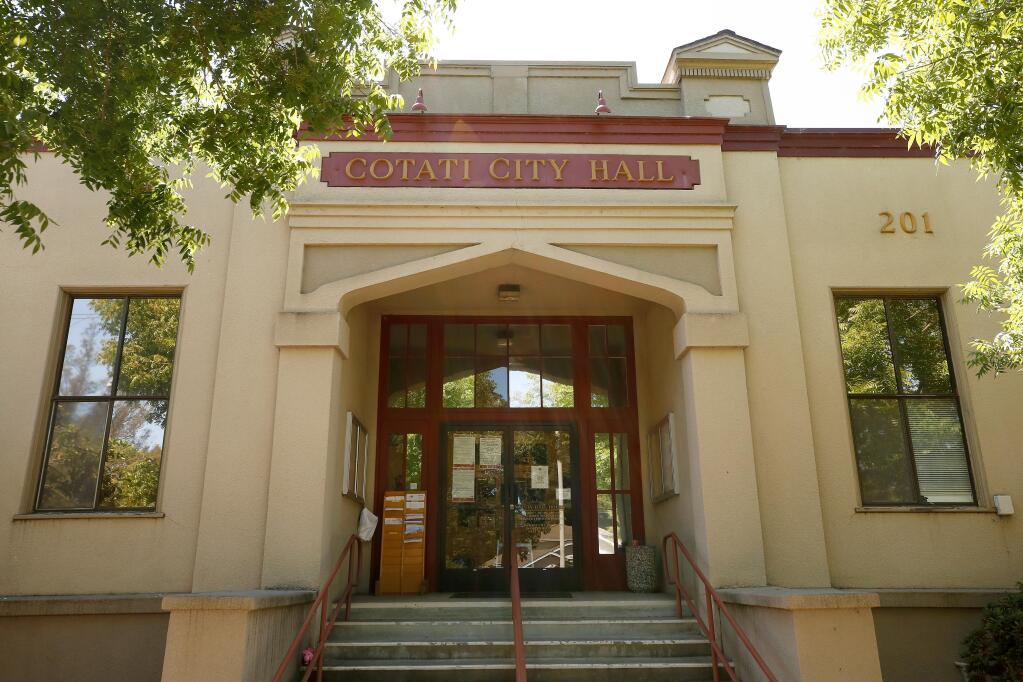 Cotati City Hall, located at 201 West Sierra Avenue in Cotati, California, on Wednesday, June 24, 2020. (Alvin Jornada / The Press Democrat)