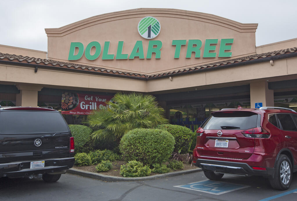The Dollar Tree in the Fiesta Plaza Shopping Center in Boyes Hot Springs. (Photo by Robbi Pengelly/Index-Tribune)