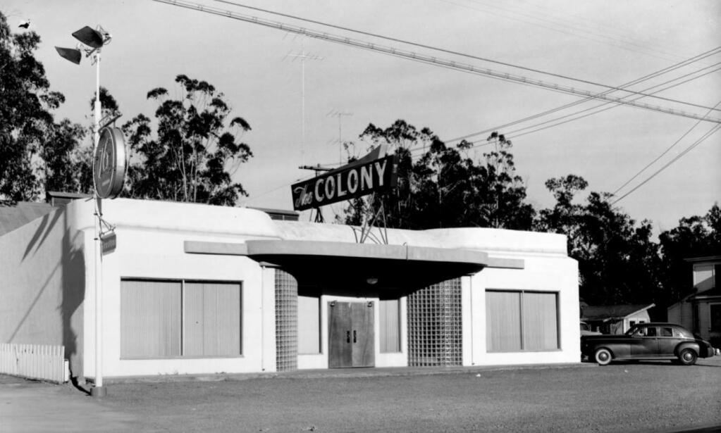 The Colony Club in 1954, when it sat at 2645 South Redwood Highway. (Sonoma County Library Heritage Collection)