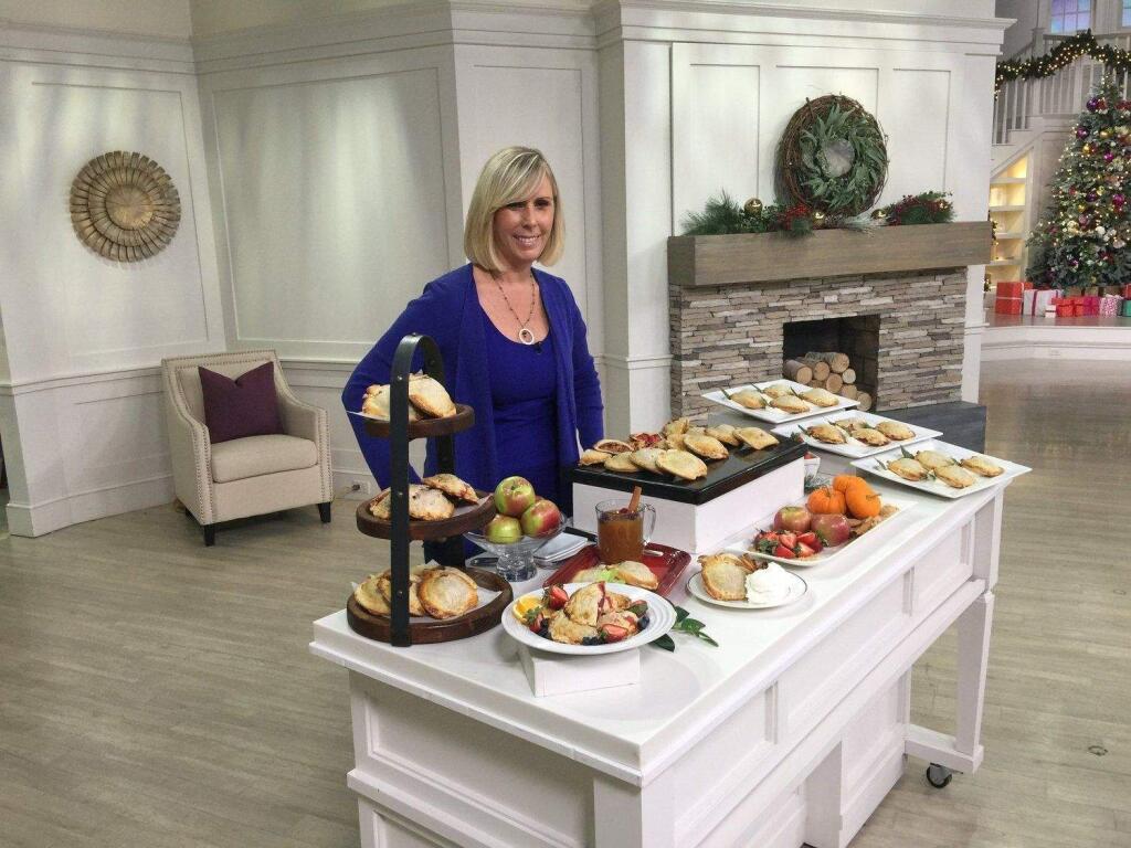Mamie's Pies founder Kara Romanik on the QVC shopping channel in November 2016.. (Mamie's Pies)