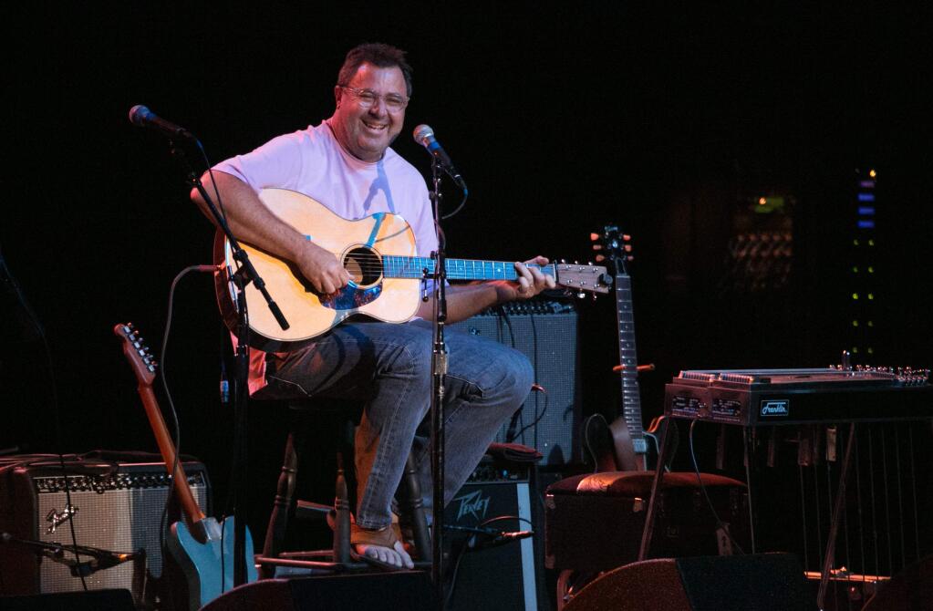 Vince Gill performs at the Wells Fargo Center in Santa Rosa on Saturday, Nov. 8, 2014. (JEREMY PORTJE/ FOR THE PD)