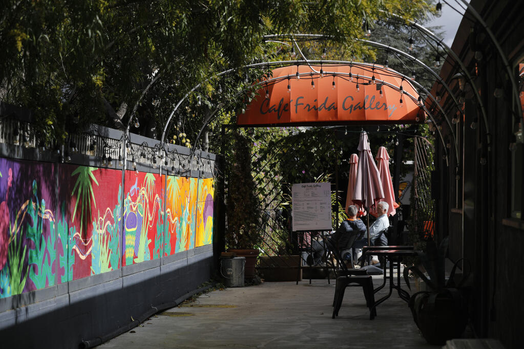 The entrance to Cafe Frida Gallery in Santa Rosa, Calif. on Wednesday, November 2, 2022. (Beth Schlanker/The Press Democrat)