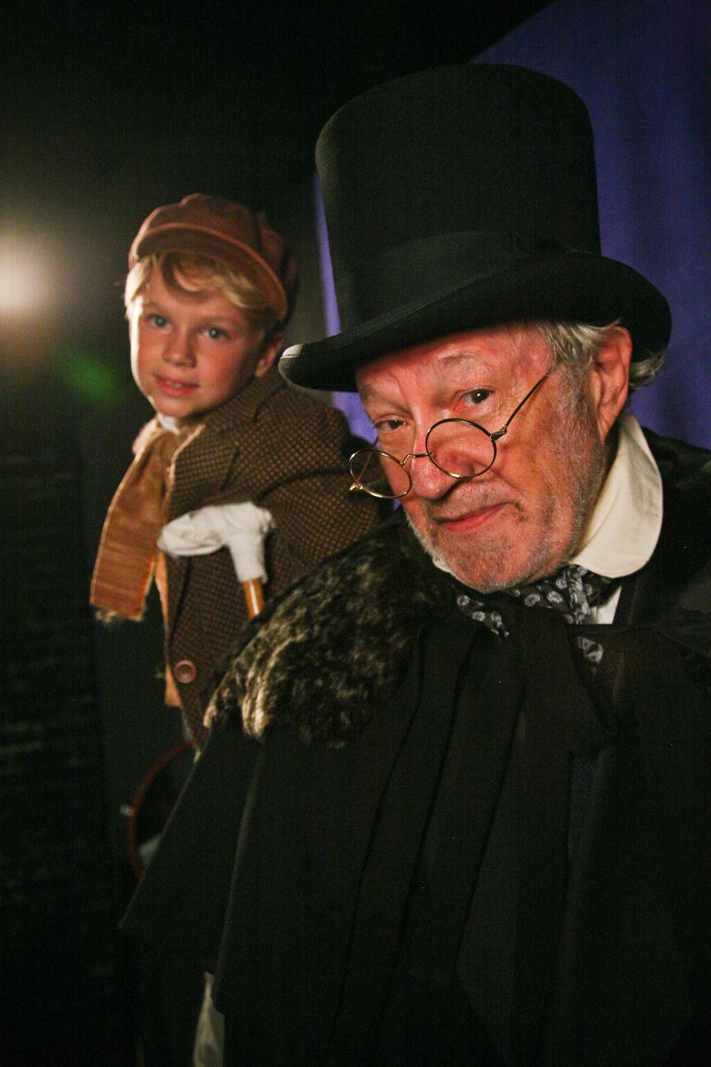 Veteran actor Charles Siebert (TV's 'Trapper John, M.D') is back as Ebenezer Scrooge in the 6th Street Playhouse production of 'A Christmas Carol' at the G.K. Hardt Theater in Santa Rosa. (ERIC CHAZANKIN)