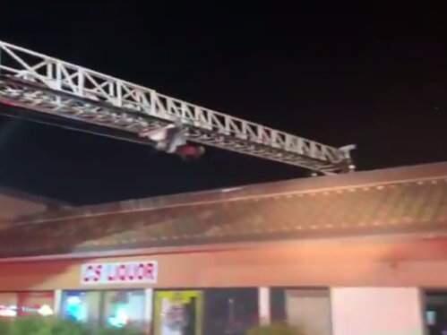 A screenshot from video showing firefighters at the scene of a blaze on Stony Point Road in Santa Rosa, Wednesday, April 29, 2020. (Santa Rosa Fire Department)