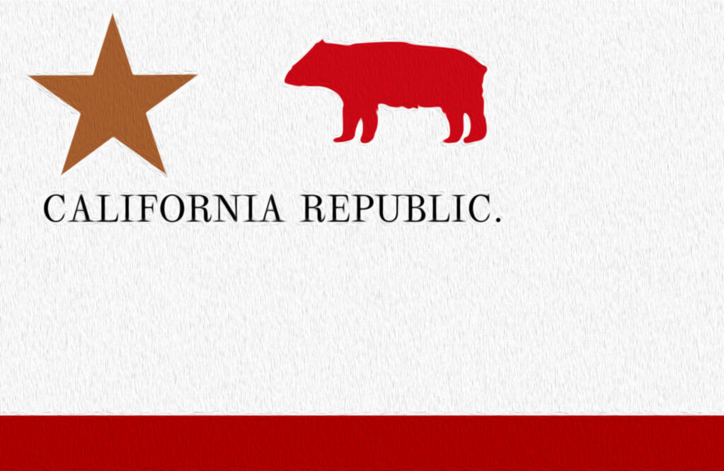 Recreation of the 1865 Bear Flag of California