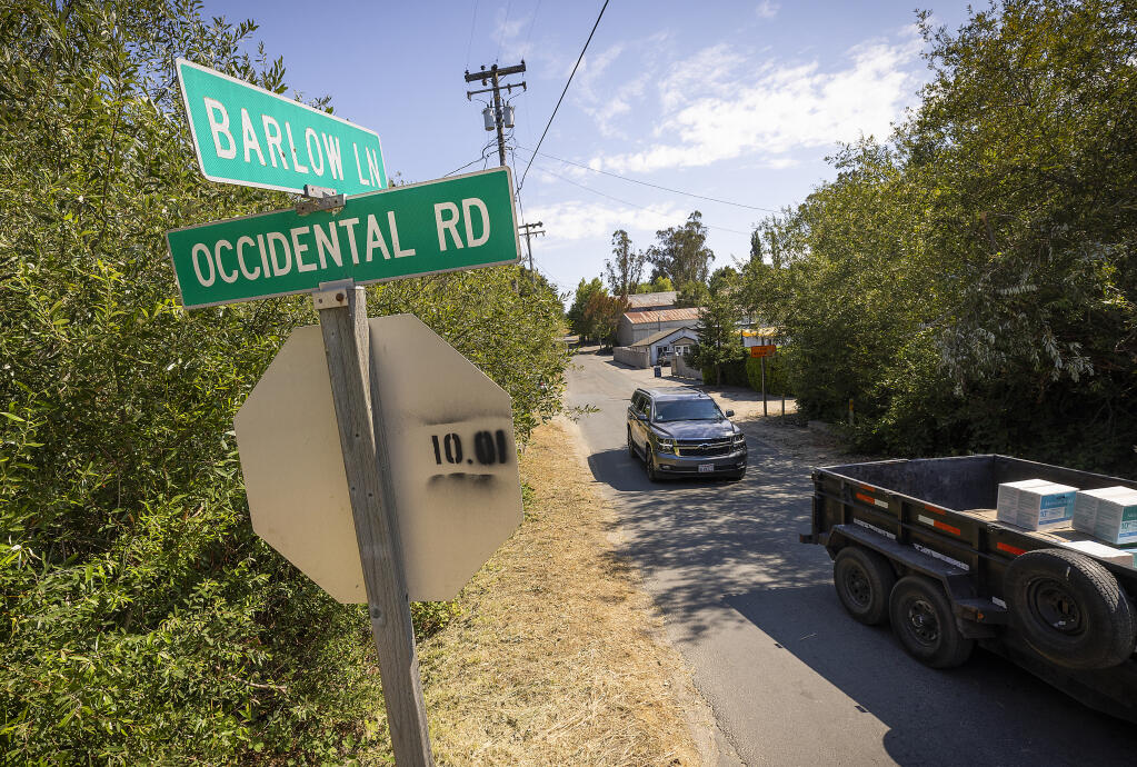A resident of Barlow Lane north of Sebastopol set up a private shooting range on his property, generating dozens of calls to the Sonoma County Sheriff’s Office and the Sebastopol City Council. (John Burgess / The Press Democrat file)