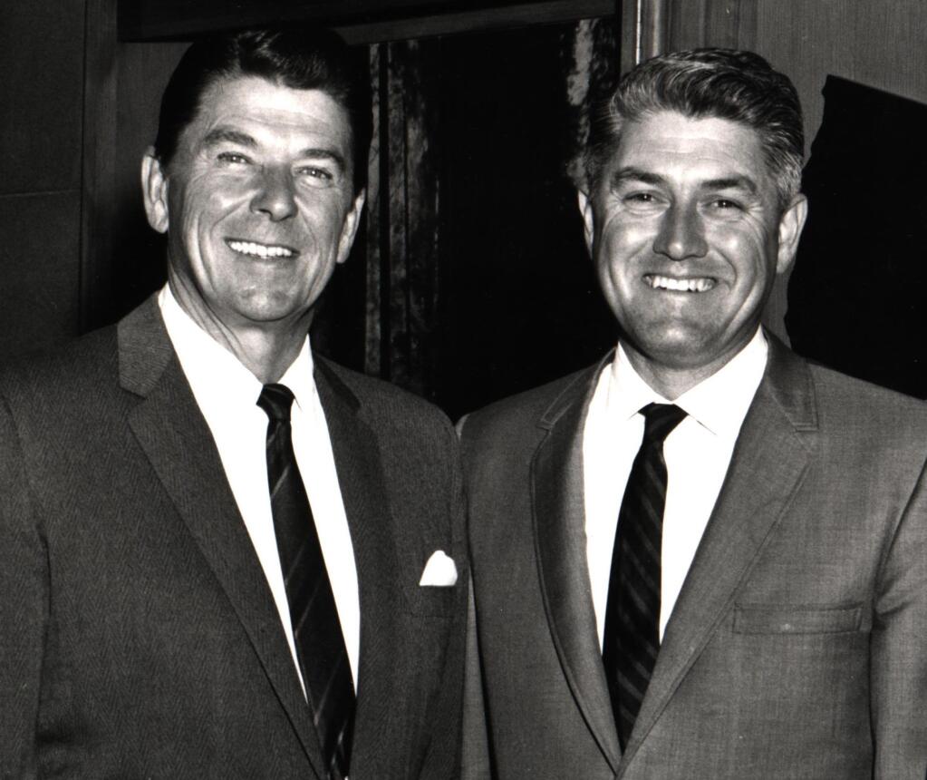 Gov. Ronald W. Reagan and Charles R. LeMenager, California Secretary of Housing & Community Development. (Courtesy of the LeMenager family)