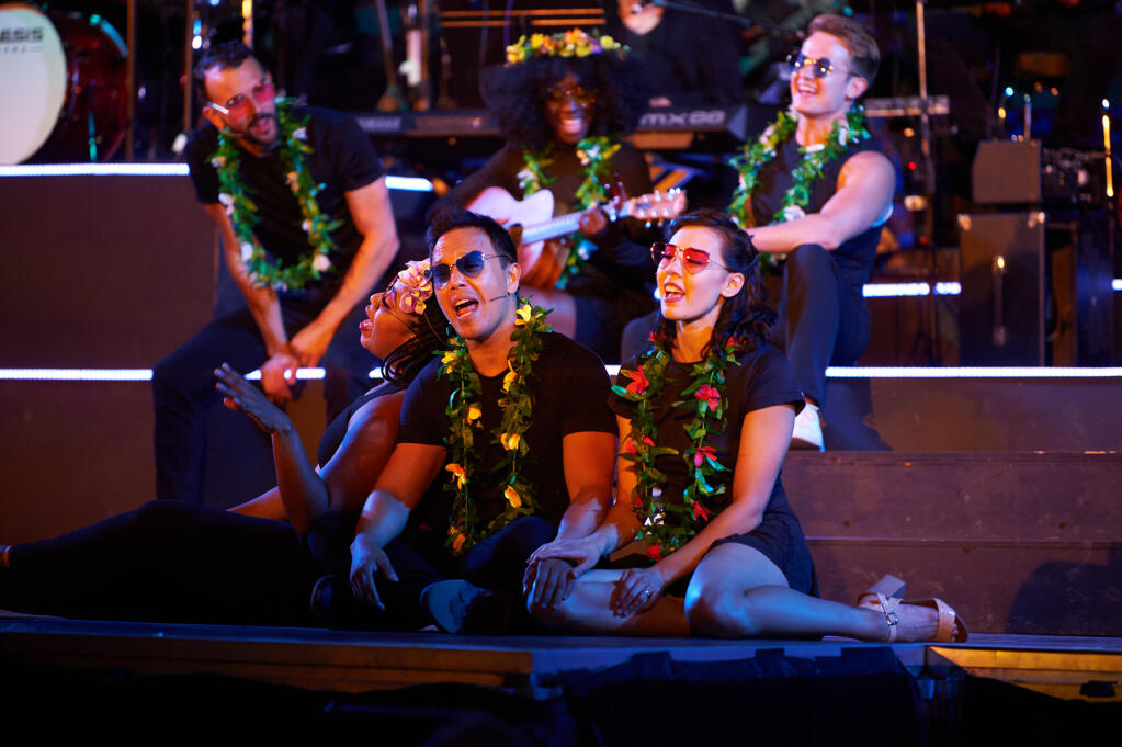 In 2022, the Transcendence Theatre Company presented “Hooray for Hollywood” with a concept and musical direction by Sue Draus. The cast included: (back row, from left) Joey Khoury, Vasthy Mompoint and Kyle Kemph; (front row from left) Arielle Crosby, Adam Kaokept, Courtney and Kristen Liu. (Ray Mabry)