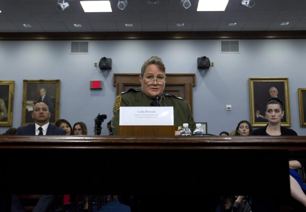 U.S. Border Patrol chief Carla Provost testifies before a House Appropriations subcommittee hearing on Capitol Hill in Washington, Wednesday, July 24, 2019. (AP Photo/Jose Luis Magana)