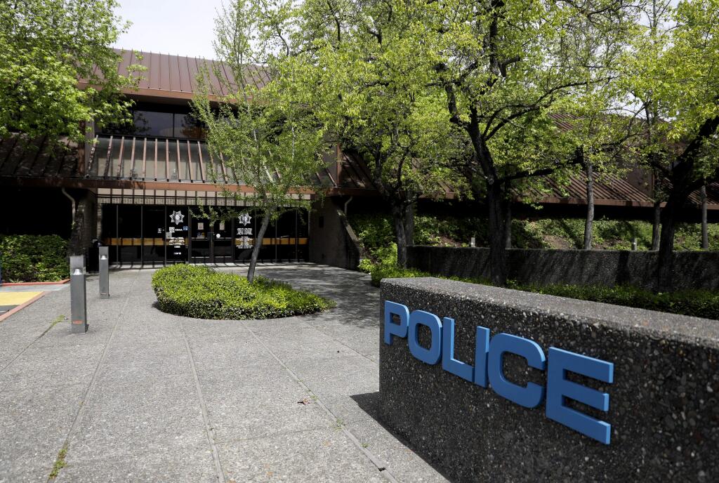The Santa Rosa Police Department headquarters at 965 Sonoma Avenue in Santa Rosa, Friday, April 19, 2019. (Beth Schlanker / The Press Democrat file)
