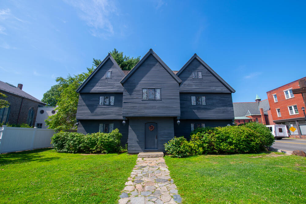 Jonathan Corwin House is known as The Witch House at 310 Essex Street in historic city center of Salem, Massachusetts. This house is the only building ties to the Salem witch trials of 1692. (Wangkun Jia / Shutterstock)