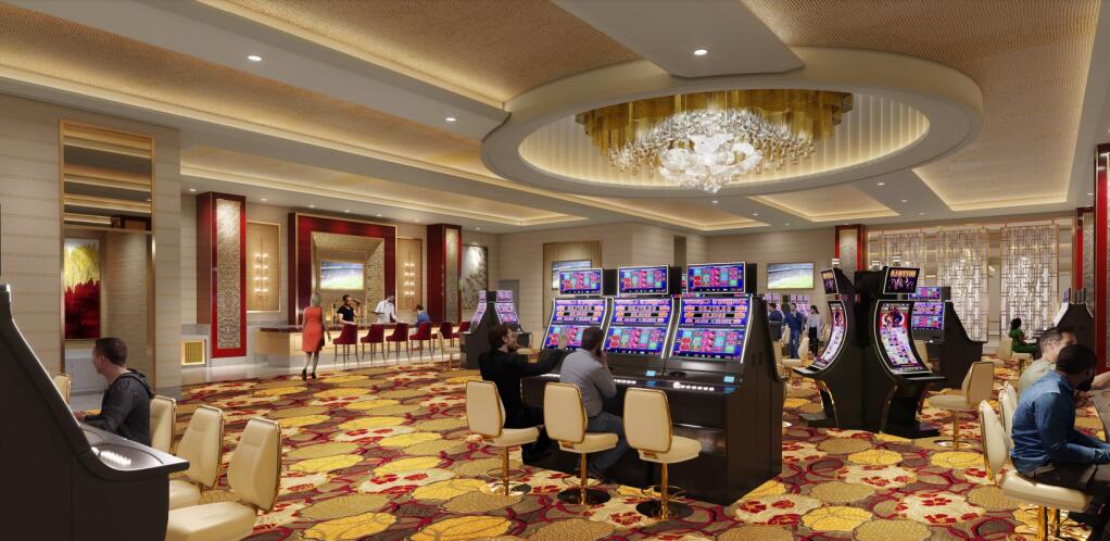 An artist’s rendering of the Graton Resort and Casino expansion, showing the high limit slots area. Prepared by Barrett, Woodyard & Associates.