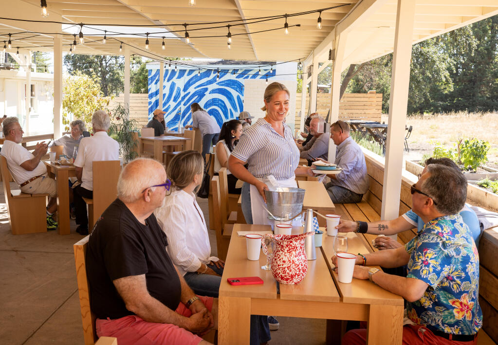 Opening day at the Valley Swim Club restaurant in Sonoma, Tuesday, Oct. 3, 2023. (John Burgess / The Press Democrat)