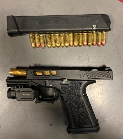A Santa Rosa police officer found a loaded “ghost gun” inside a vehicle during a traffic stop Sunday, Aug. 28, 2022, officials said. (Santa Rosa Police Department)