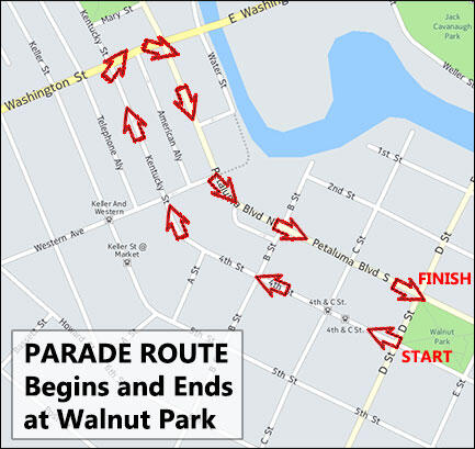 The parade will begin 1 p.m. at the corner of D and 4th Streets. (Courtesy of Petaluma Veterans Day Parade)