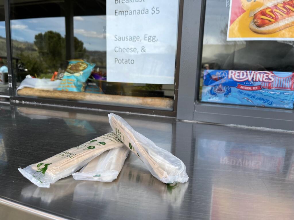 A number of North Bay restaurants have adapted to compostable food wrappings. A proposed ordinance in Napa County would phase out the use of single-use plastic and polystyrene by food retailers. (Susan Wood / North Bay Business Journal)