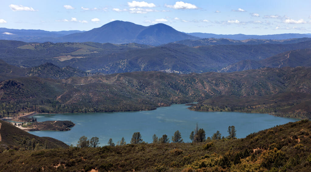 Indian Valley Reservoir and Mount Konocti seen from Molok Luyuk. (KENT PORTER / The Press Democrat)