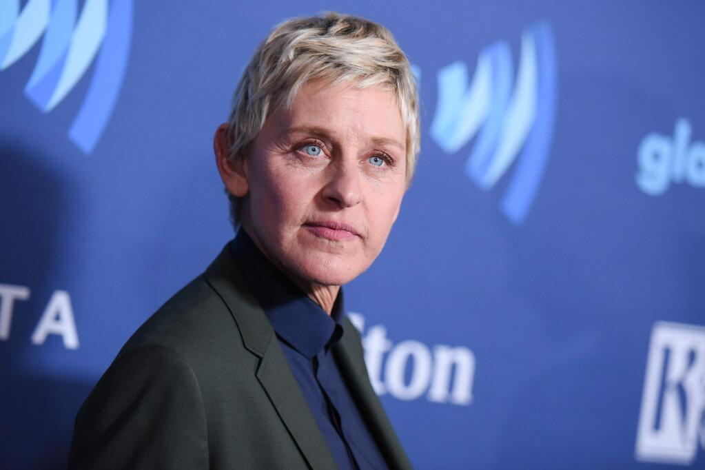 Ellen DeGeneres is bringing her new comedy tour to Santa Rosa in June. In this March 21, 2015, file photo, DeGeneres arrives at the 26th Annual GLAAD Media Awards held at the Beverly Hilton Hotel, in Beverly Hills, Calif. (Photo by Richard Shotwell/Invision/AP, File)
