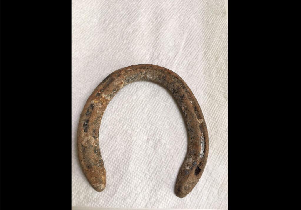 This horseshoe was found in the debris of Carol Ellen's burned Santa Rosa home. (Carol Ellen)