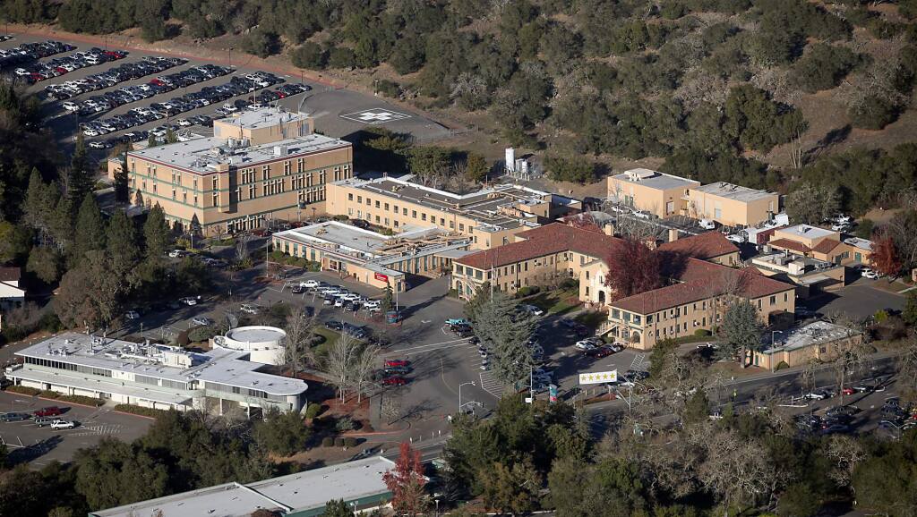 The 82-acre county-owned former site of Sutter Hospital on Chanate Rd. in Santa Rosa seen from the air in January 2012. (Kent Porter / Press Democrat) 2012