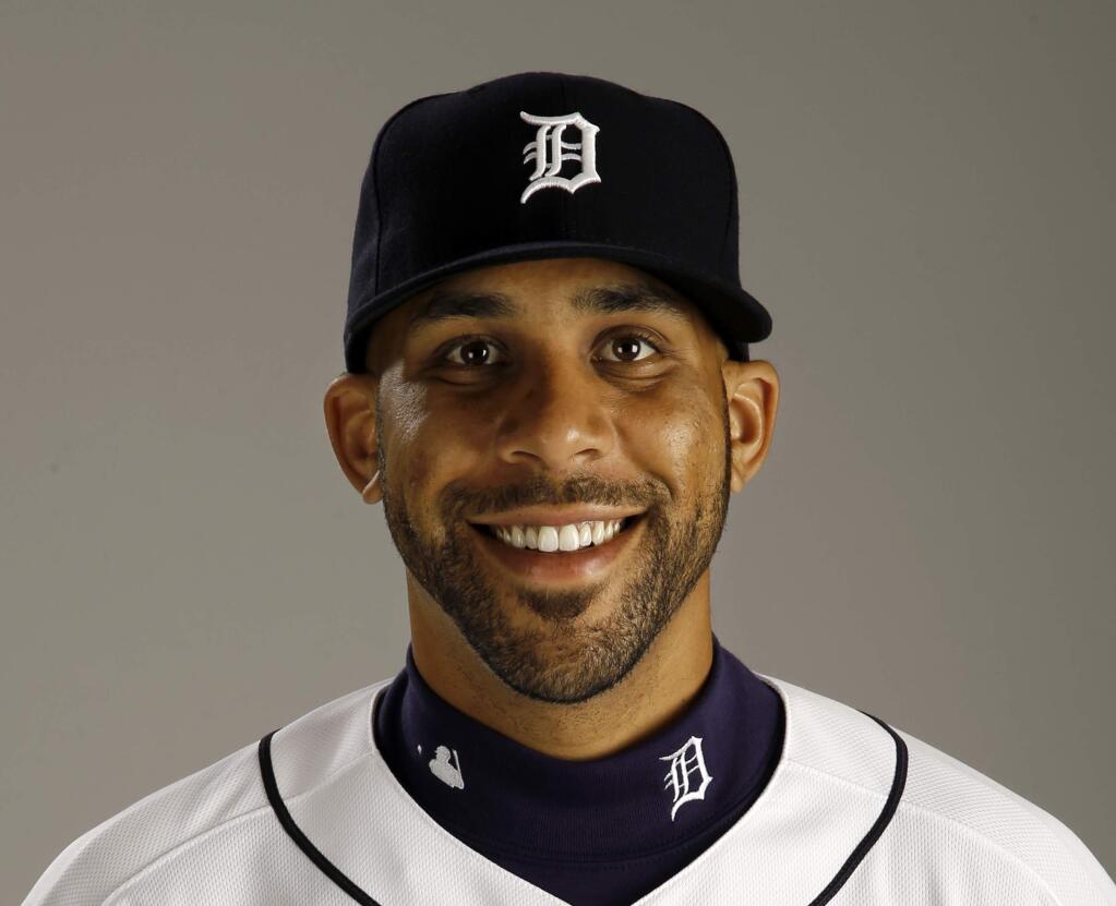 FILE - This is a 2015 file photo showing David Price of the Detroit Tigers baseball team. Toronto acquired All-Star left-hander David Price from the Detroit Tigers on Thursday, July 30, 2015, the second major move in less than a week by the Blue Jays as they chase their first postseason appearance since 1993. (AP Photo/Gene J. Puskar, File)