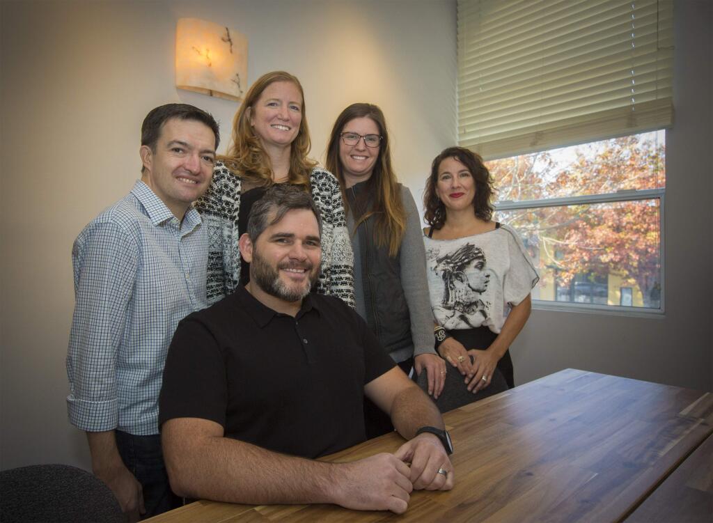 The Good Co. founders Eric Warddrip, Lauren Warddrip, Claire Myers, Roseanne Palmisano and Sean Roy (front).