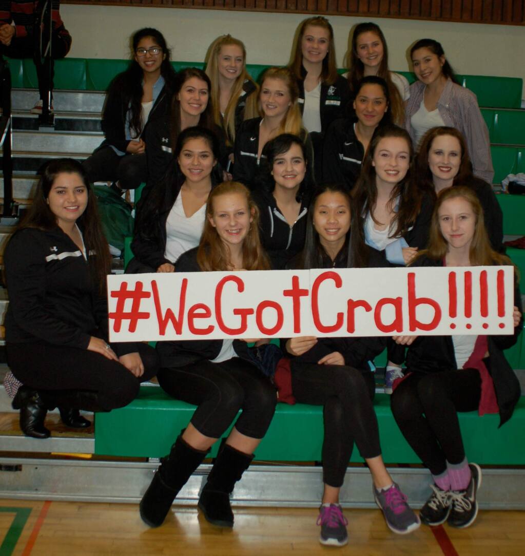 Sonoma Valley High's dance team promoting the school's 2016 Crab Feed.