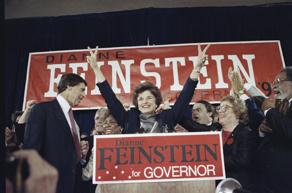 Dianne Feinstein came closer than any other woman to being elected governor of California. (PAUL SAKUMA / Associated Press, 1990)