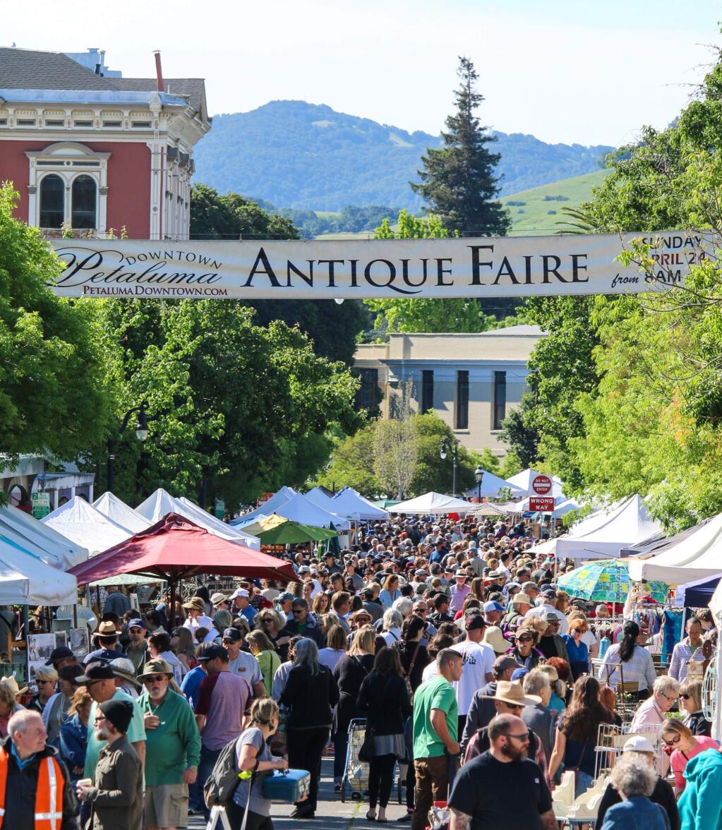 View south from Kentucky Street at Downtown Petaluma's Spring Antique Faire held on Sunday Aprl 24, 2016. (Victoria Webb/For The Argus-Courier)