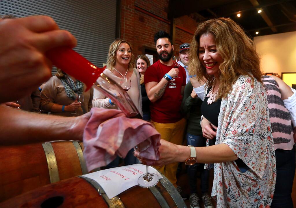 The Wine Road Barrel Tasting at J. Keverson Winery in 2016. (JOHN BURGESS / The Press Democrat)