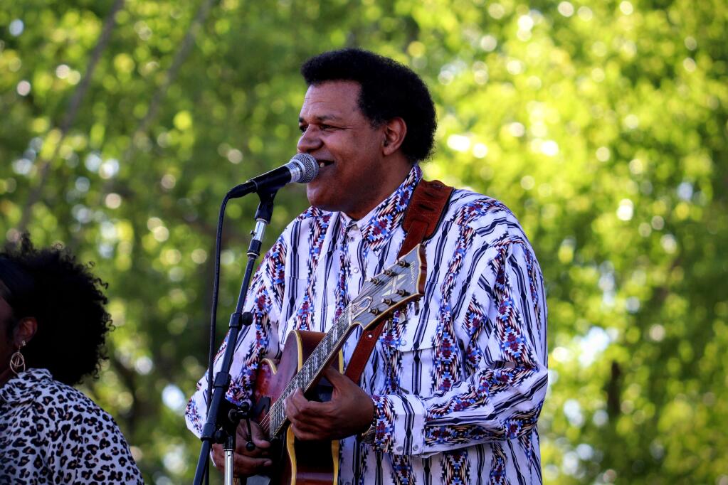 Pascal Bokar and his AfroBlueGrazz Band will play from 2:45 to 4 p.m. Saturday during the Bodega Seafood, Art & Wine Festival at the Watts Ranch in Bodega. (Vicki Lawlor)