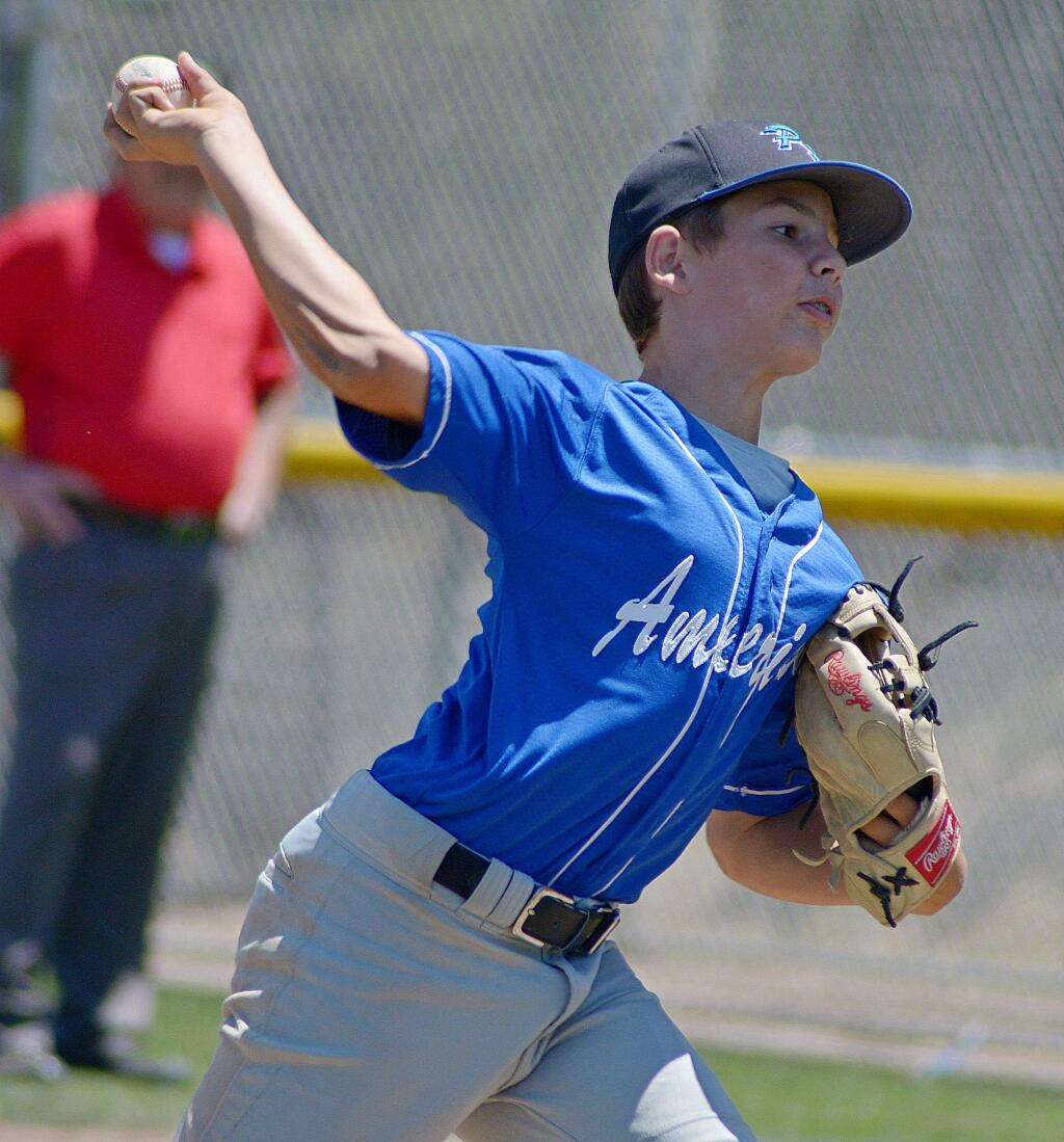 SUMNER FOWLER/FOR THE ARGUS-COURIERKalen Clemmens from City Champion Henris Roofing is a Petaluma American Little League All-Star.