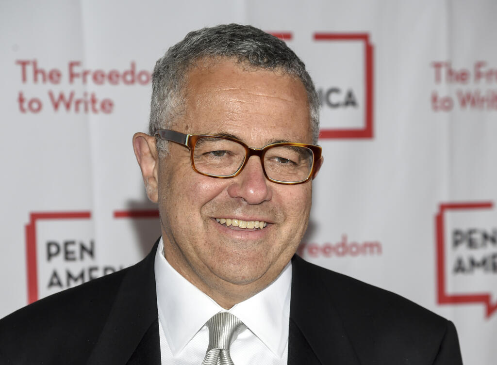 FILE - Jeffrey Toobin attends the PEN Literary Gala on May 22, 2018, in New York. The CNN legal analyst returned to the network Thursday, June 10, 2021, for the first time in more than seven months after he was caught masturbating on a Zoom call with former colleagues at The New Yorker. Toobin, in an interview with CNN's Alisyn Camerota, said that he was grateful to CNN for another chance and that he was "trying to become the kind of person that people can trust again." (Photo by Evan Agostini/Invision/AP, File)