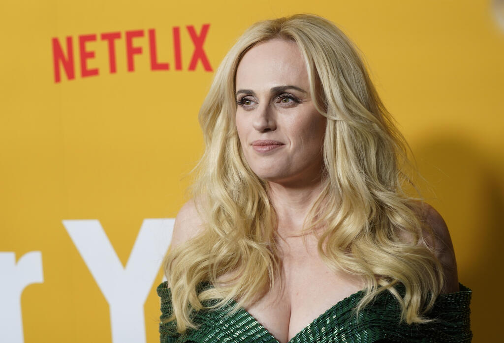 Rebel Wilson, a cast member in the Netflix film "Senior Year," poses at the premiere of the film, Tuesday, May 10, 2022, at the London Hotel in West Hollywood, Calif. (AP Photo/Chris Pizzello)