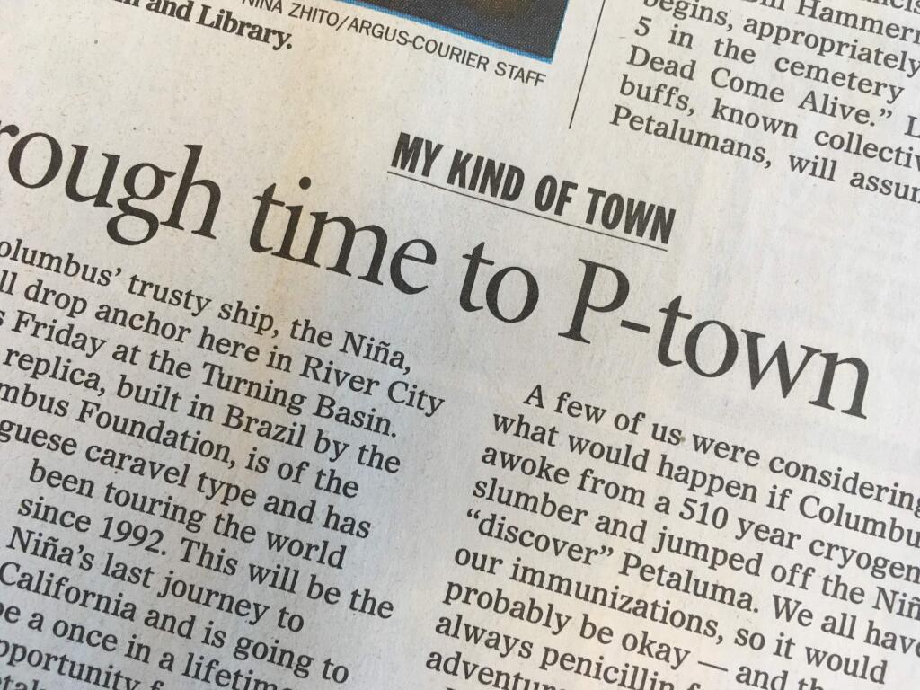 TERM OF ENDEARMENT: Fifteen years ago, the Argus-Courier's columnist used the phrase in a headline.
