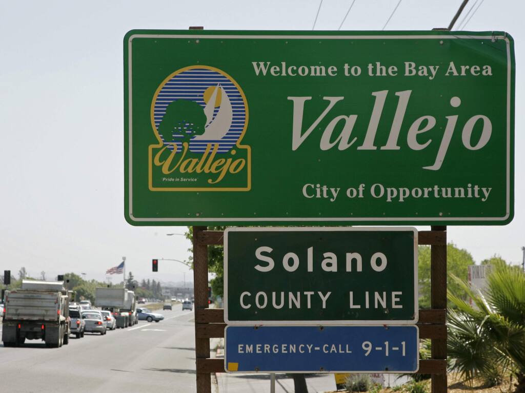 A sign is seen in Vallejo, Calif., on Tuesday, May 6, 2008. (AP Photo/Eric Risberg)
