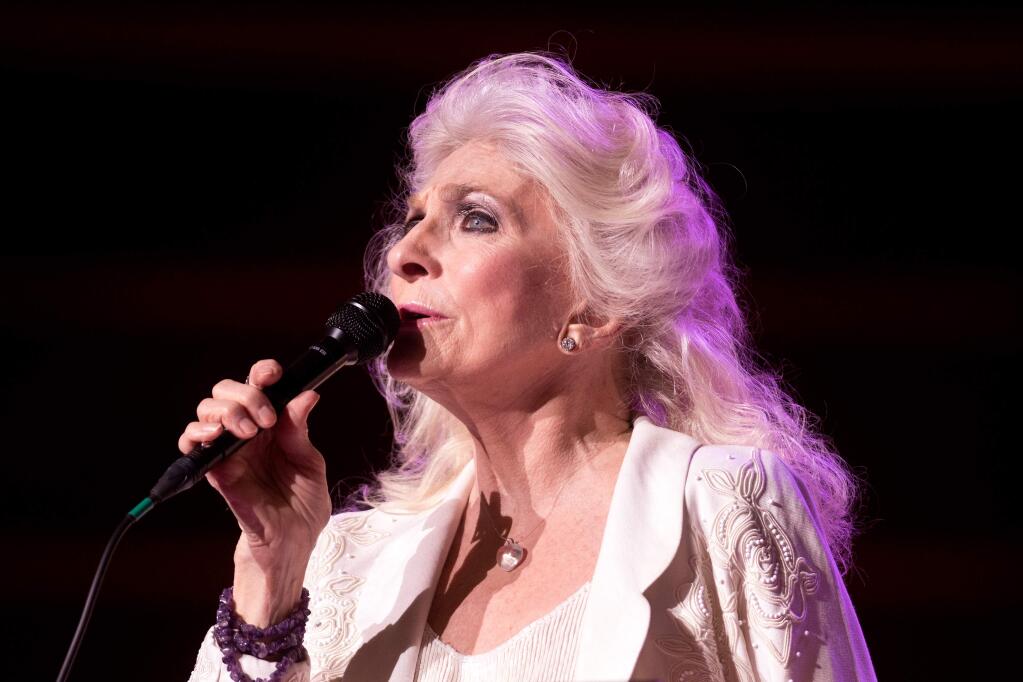 Award-winning singer-songwriter Judy Collins performs during the 4th of July Fireworks Spectacular at the Sonoma State University's Green Music Center in Rohnert Park, California on July 4, 2014. (Alvin Jornada / For The Press Democrat)