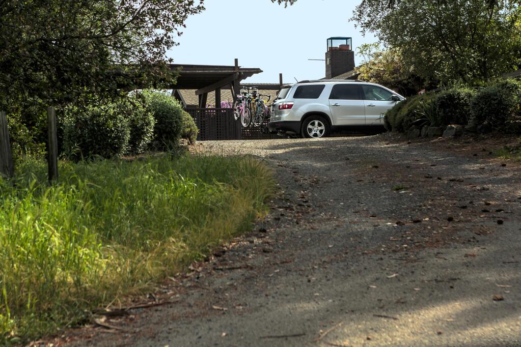 A vacation rental on a private lane off Chalk Hill Road outside of Healdsburg. (Chris Hardy\ For The Press Democrat)