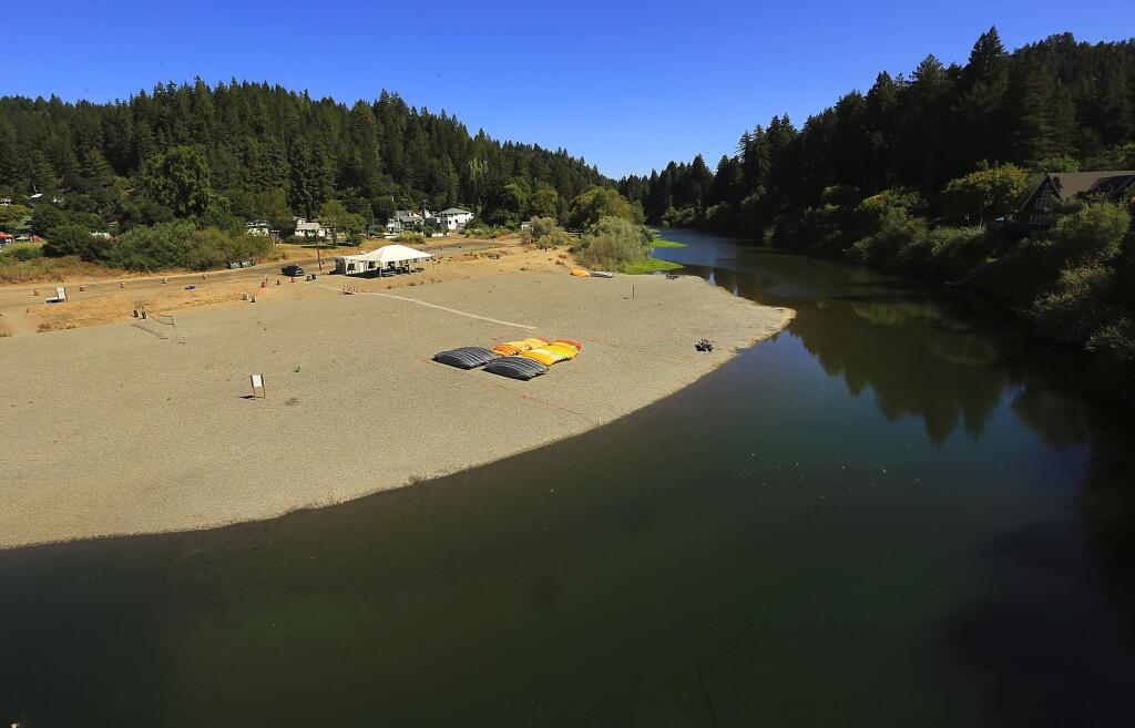The beach in Monte Rio on the Russian River on Friday. (JOHN BURGESS / The Press Democrat)