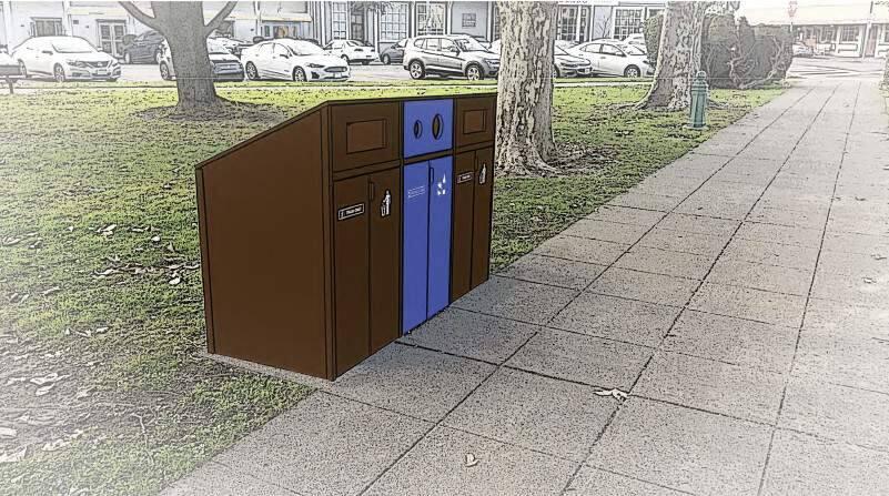 The bins approved by the Community Services and Environment Commission in 2019 got a thumbs down from the City Council on Sept. 12, 2022. (illustration courtesy sonomacity.org.)