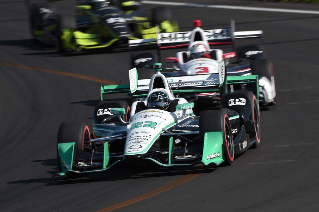Chris Owens/Special to the Index-TribuneSimon Pagenaud holds a 43-point lead over Team Penske teammate Will Power heading into the 85-lap, title-deciding race Sunday at Sonoma Raceway.